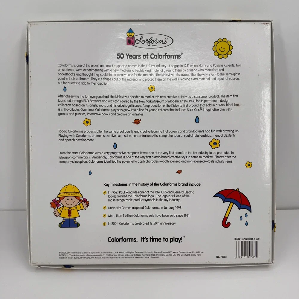 Vintage My First Colorforms COMPLETE Miss Weather Dress Up‎ Set Ages 3-6 2011